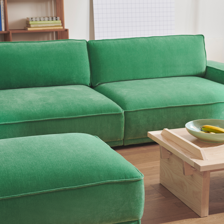 Leonora, 3,5 personers sofa - Moss Grass Green (#408344)