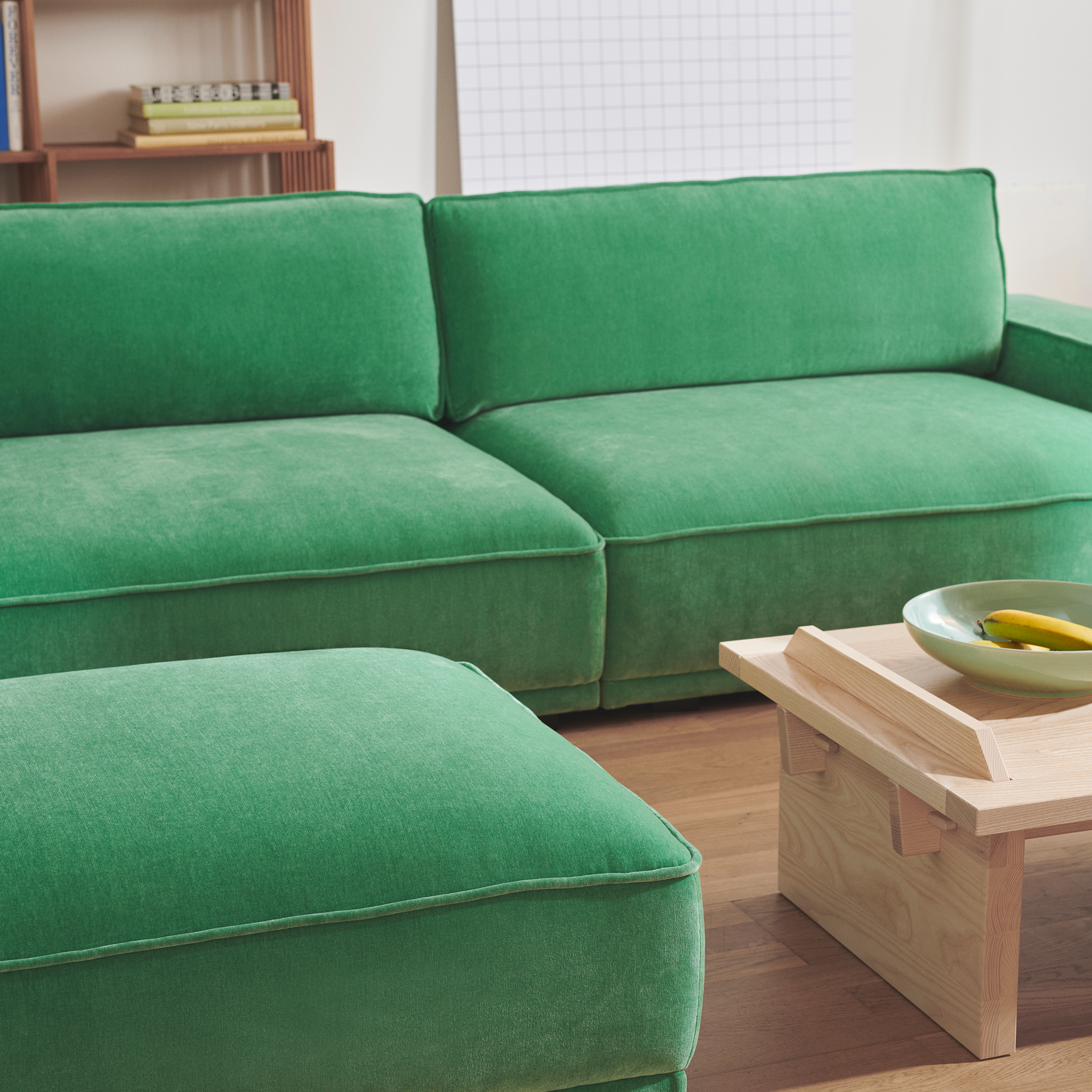 Leonora, Repose-pieds - Moss Grass Green (#408346)