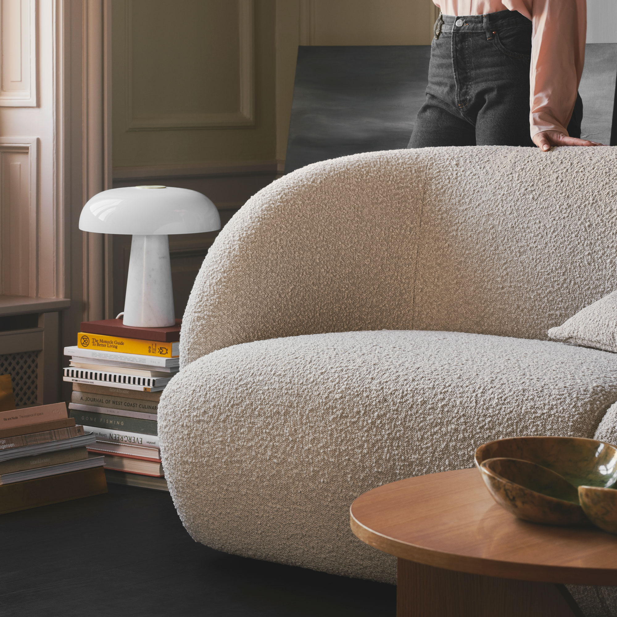 Maya shop cream sofa