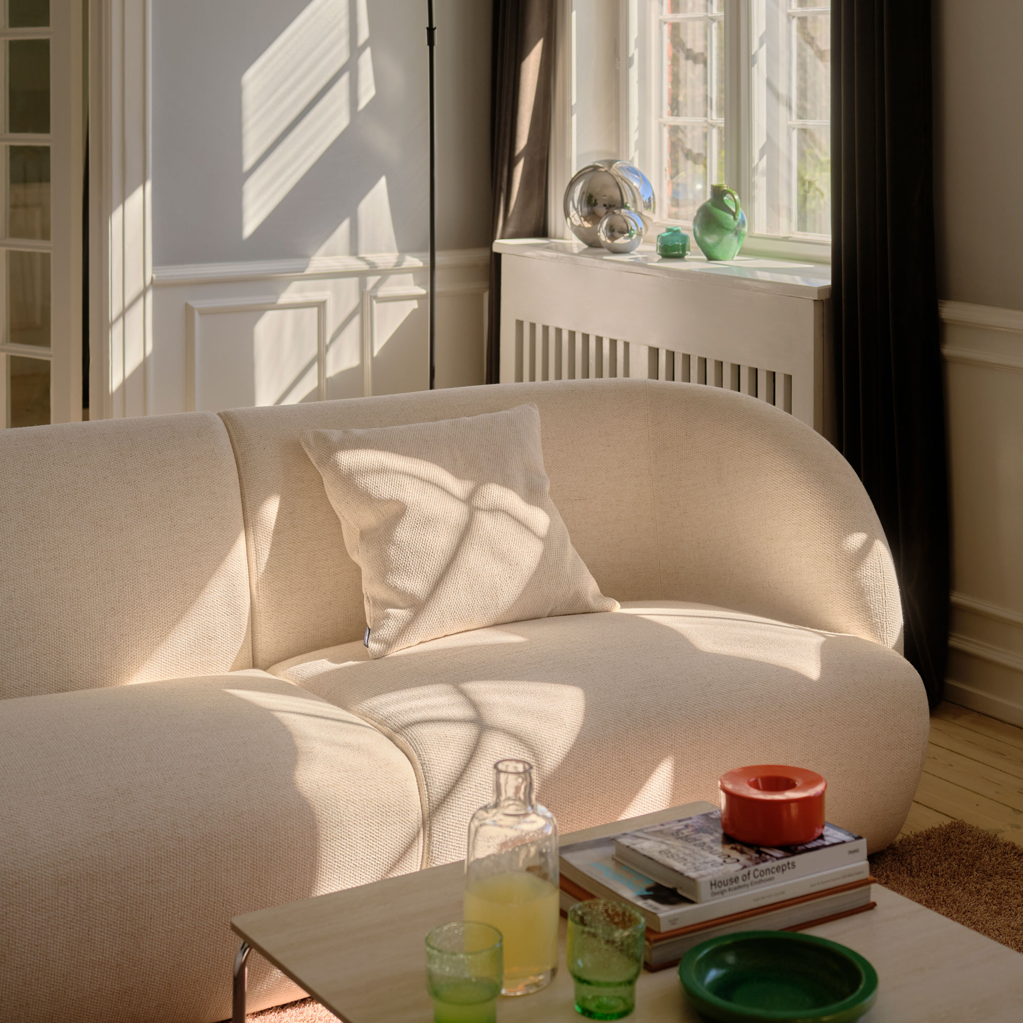 Paula, modulaire 3,5-zits zetel chaise longue links  - Moonlight Sand (#416448)