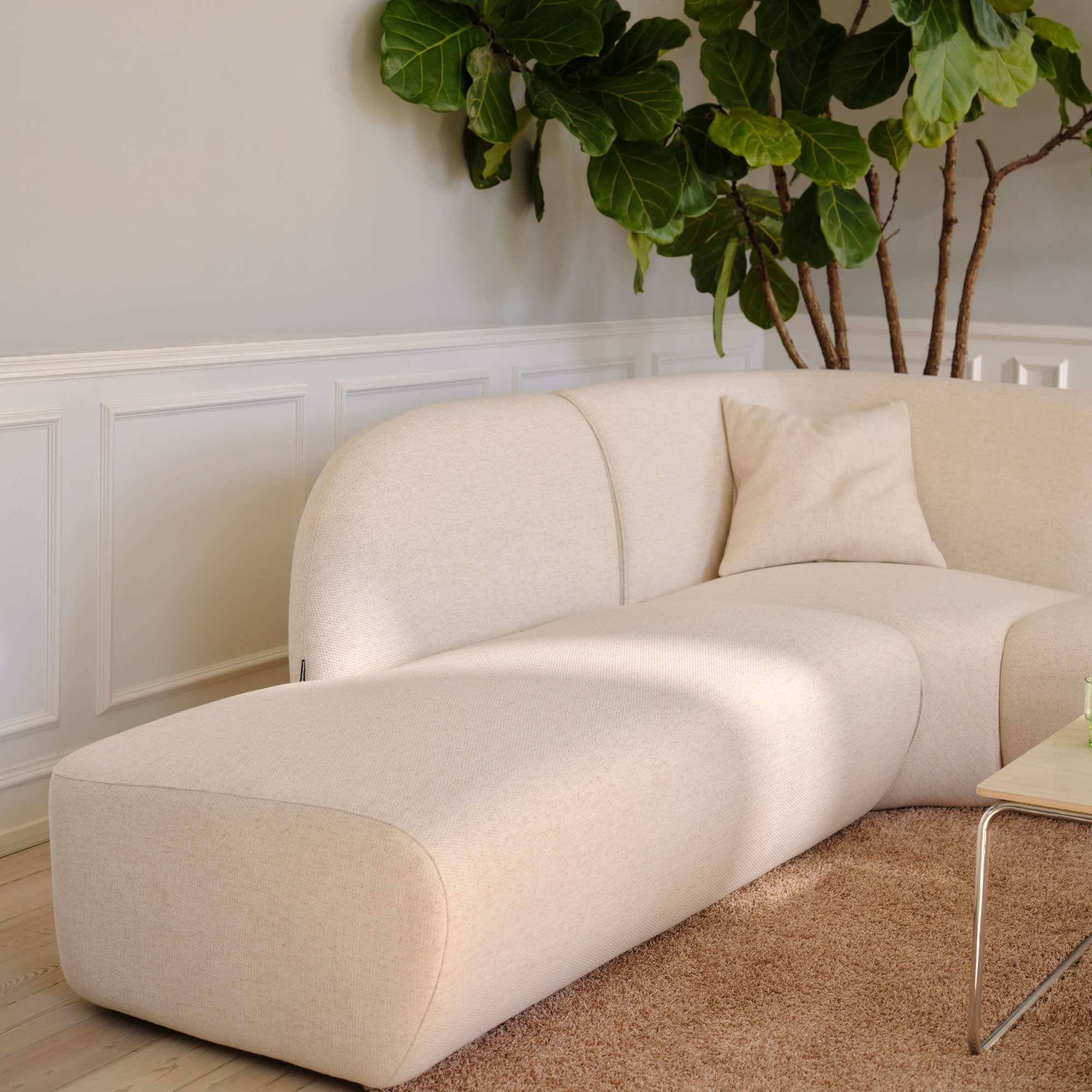 Paula, modulaire 3,5-zits zetel chaise longue links  - Moonlight Sand (#416449)