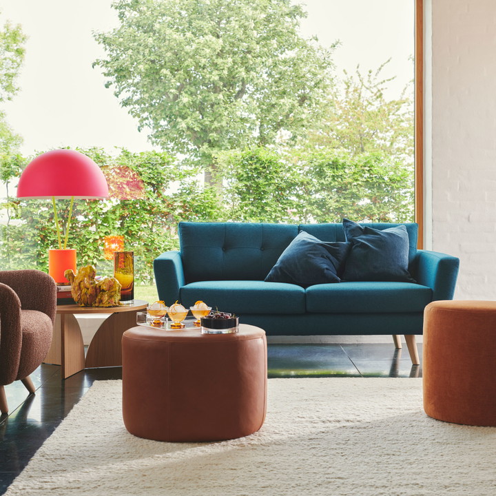 Vera, 2 personers sofa - Olena Midnight Blue (#406778)