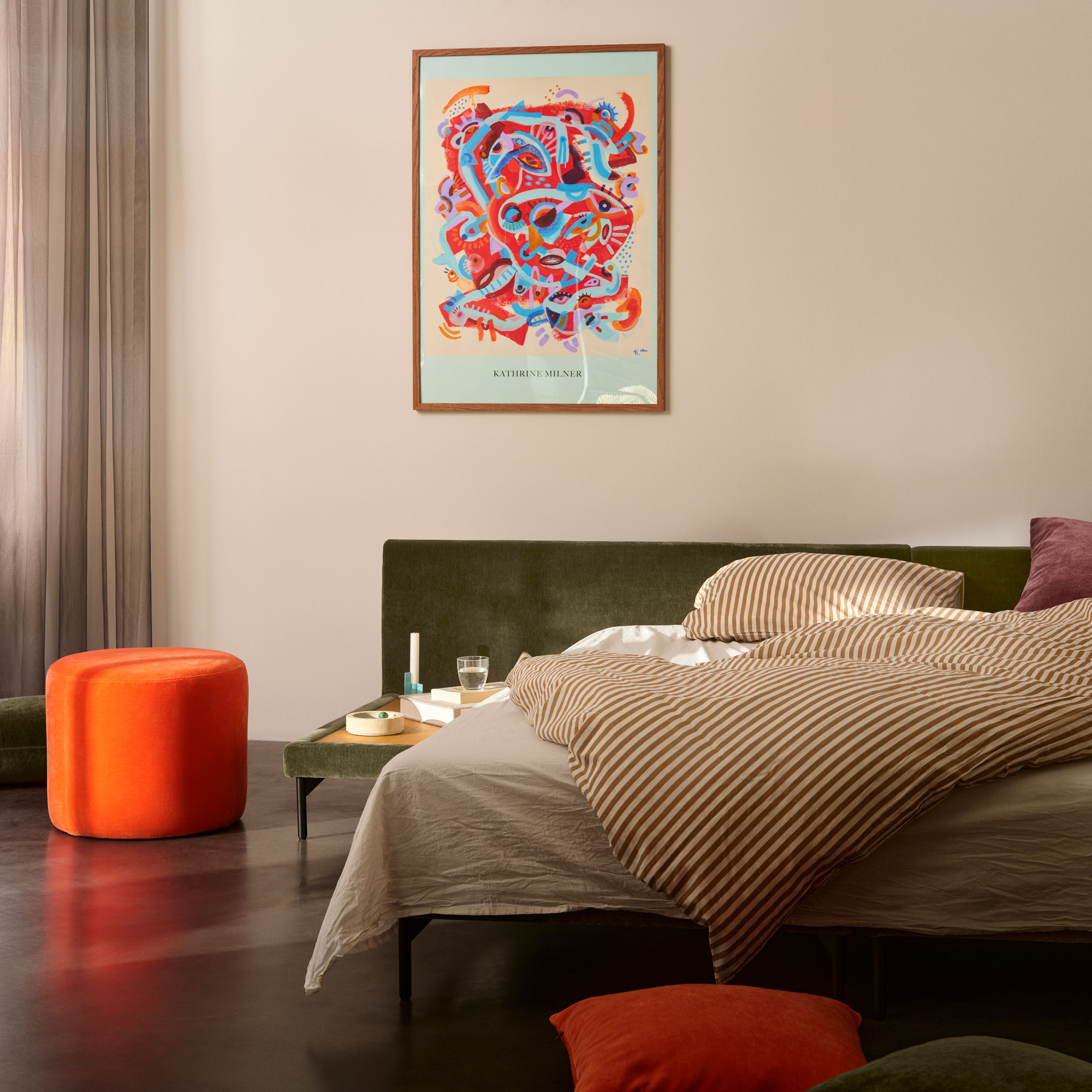 Vivica, Bäddsoffa, höger - Moss Olive (#413570)