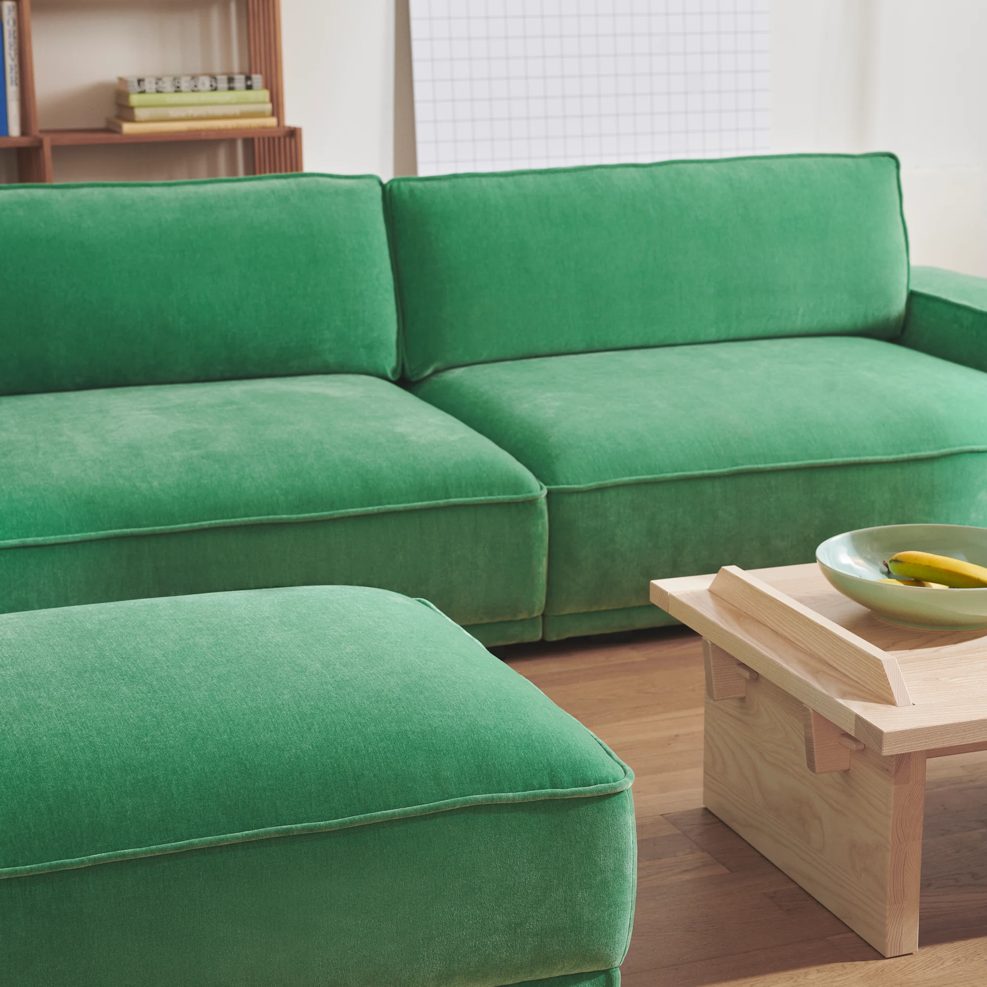 Leonora, Canapé 3,5 places - Moss Grass Green (#408344)